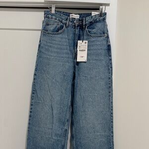 Zara Women's Wide Leg Blue Jeans XS